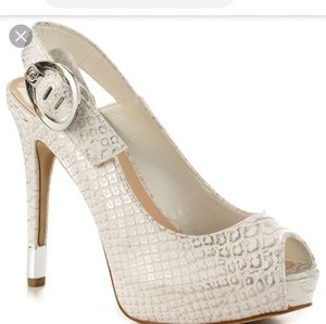 Guess peep toe heels